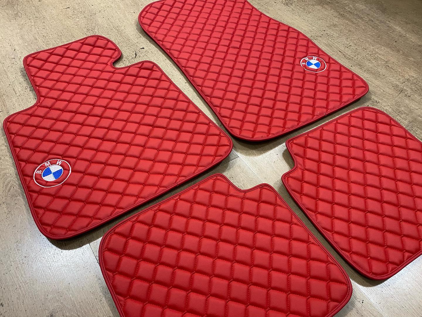 For all BMW 1 Series Models Luxury Leather Custom Car Mat 4x