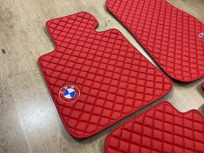 For all BMW 5 Series Models Luxury Leather Custom Car Mat 4x