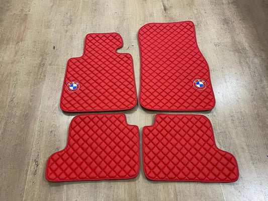 For all BMW 8 Series Models Luxury Leather Custom Car Mat 4x