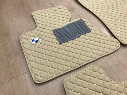 For all BMW 7 Series Models Luxury Leather Custom Car Mat 4x