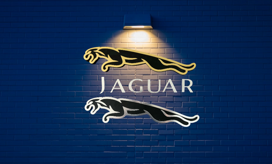 Jaguar Wall Decor,Jaguar Wooden Sign,Jaguar emblem,Vehicle Wall Plaque, Showroom, Cars Showroom Garage,Car Emblems