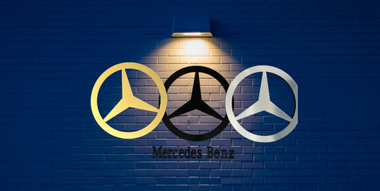 Mercedes Benz Wall Decor,Mercedes Benz Wooden Sign, Mercedes Benz emblem,Vehicle Wall Plaque, Showroom, Cars Showroom Garage,Car Emblems