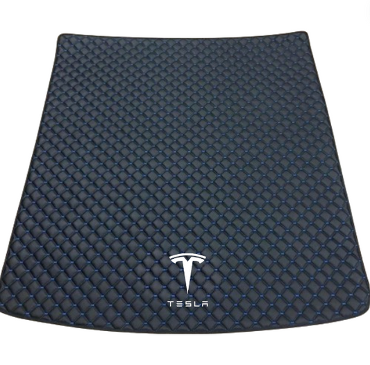 Tesla Luxury Leather, Tailor Fit Car Trunk Liner For ALL Tesla Base Mats Cargo Mat