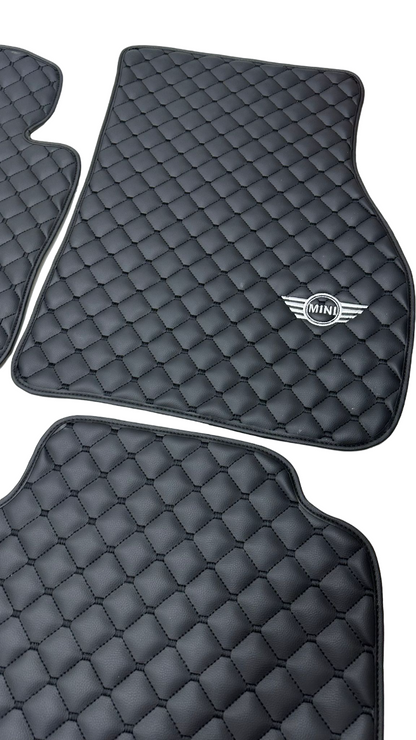 For all MINI COOPER Luxury Leather Custom Car Mat 4x