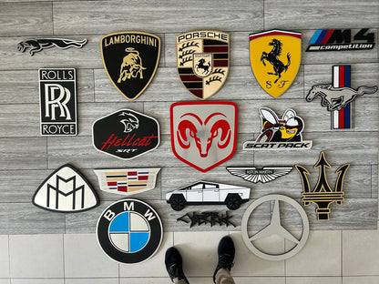 Mercedes Benz AMG Wall Decor,AMG Wooden Sign, AMG emblem,Vehicle Wall Plaque, Showroom, Cars Showroom Garage,Car Emblems