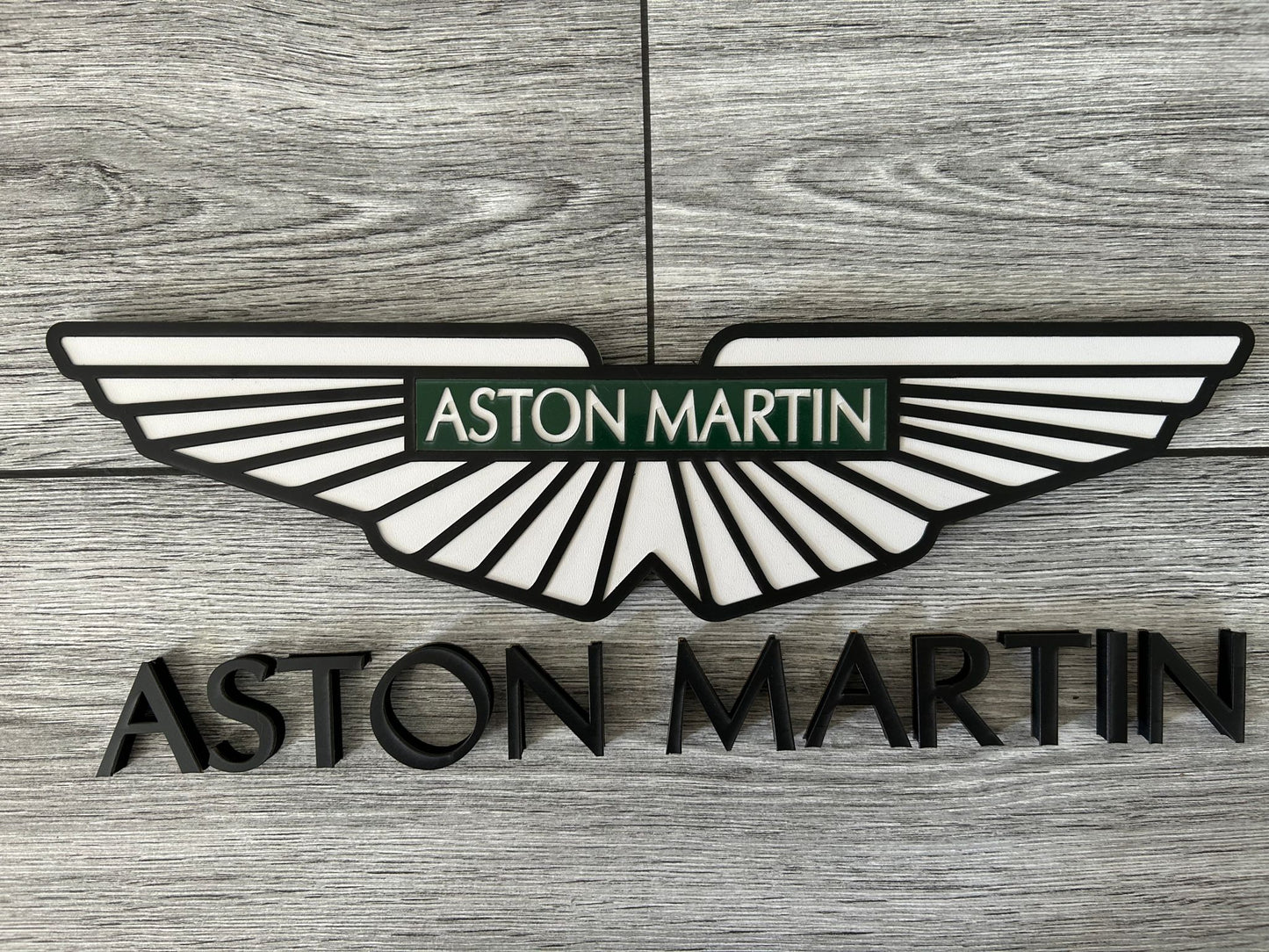 Aston Martin Wall Decor,Aston Martin Wooden Sign, Aston Martin emblem,Vehicle Wall Plaque, Showroom, Cars Showroom Garage,Car Emblems