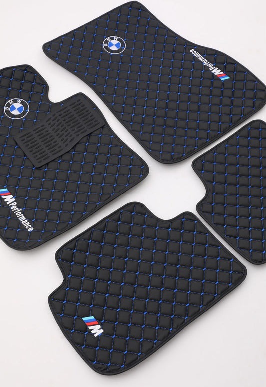For all BMW E46 M Performance Luxury Leather Custom Car Mat 4x