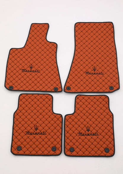 For all Maserati Model Special Design Leather Custom Car Mat 4x Set