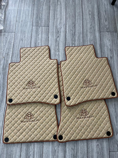 For all Maybach Model Special Design Leather Custom Car Mat 4x