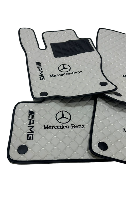 For all Mercedes Benz AMG GT 2015-Onwards Luxury Leather Custom Car Mat 4x