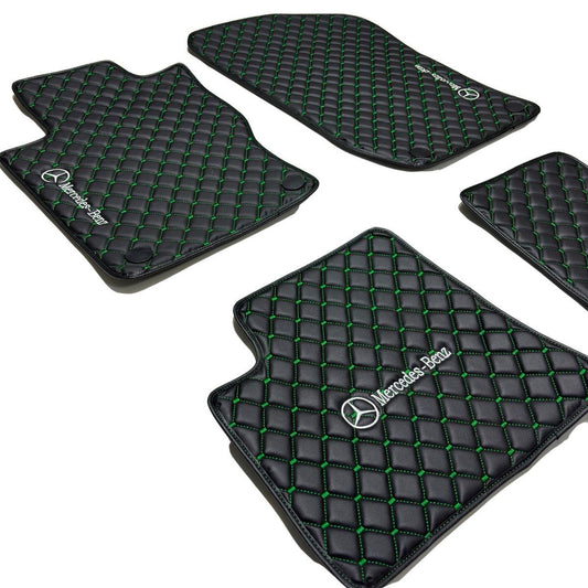 For all Mercedes Benz Model Special Design Leather Custom Car Mat 4x