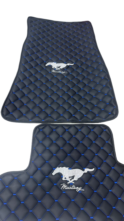 For all Ford Mustang Luxury Leather Custom Car Mat 4x