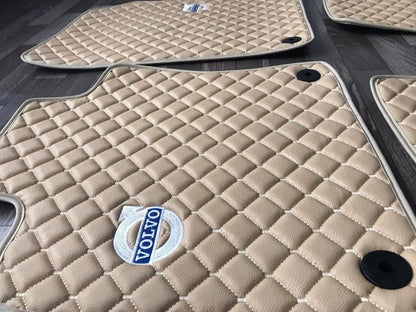 For all Volvo Models Luxury Leather Custom Car Mat 4x
